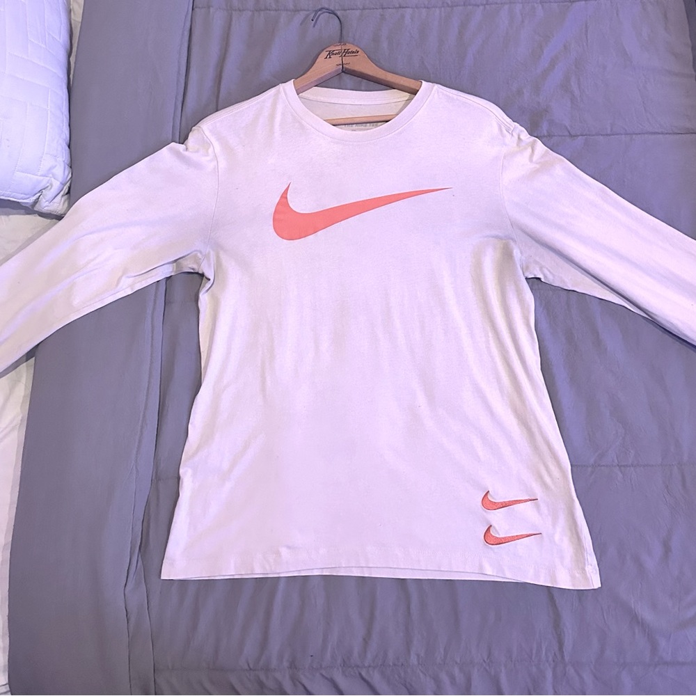 Nike Off White Double Swoosh Long Sleeve Tee